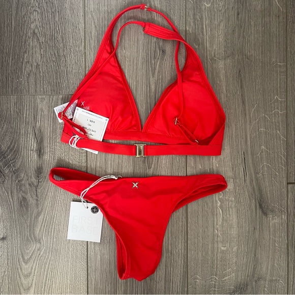 First Base Red Triangle Bikini Set - Picture 4 of 4